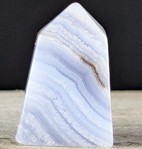 Blue lace agate tower - agate, cute