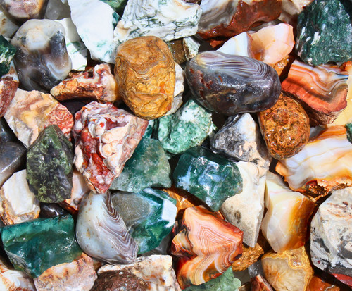 Agate mix rough - agate, rocks