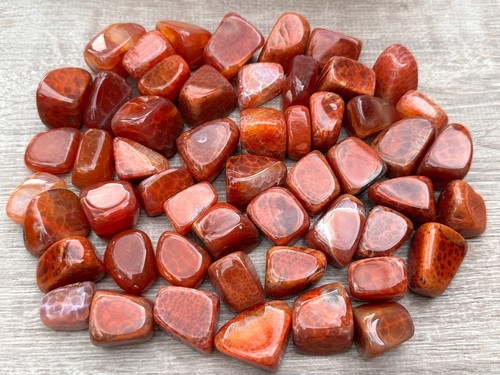 Grade fire agate - fire, tumbled